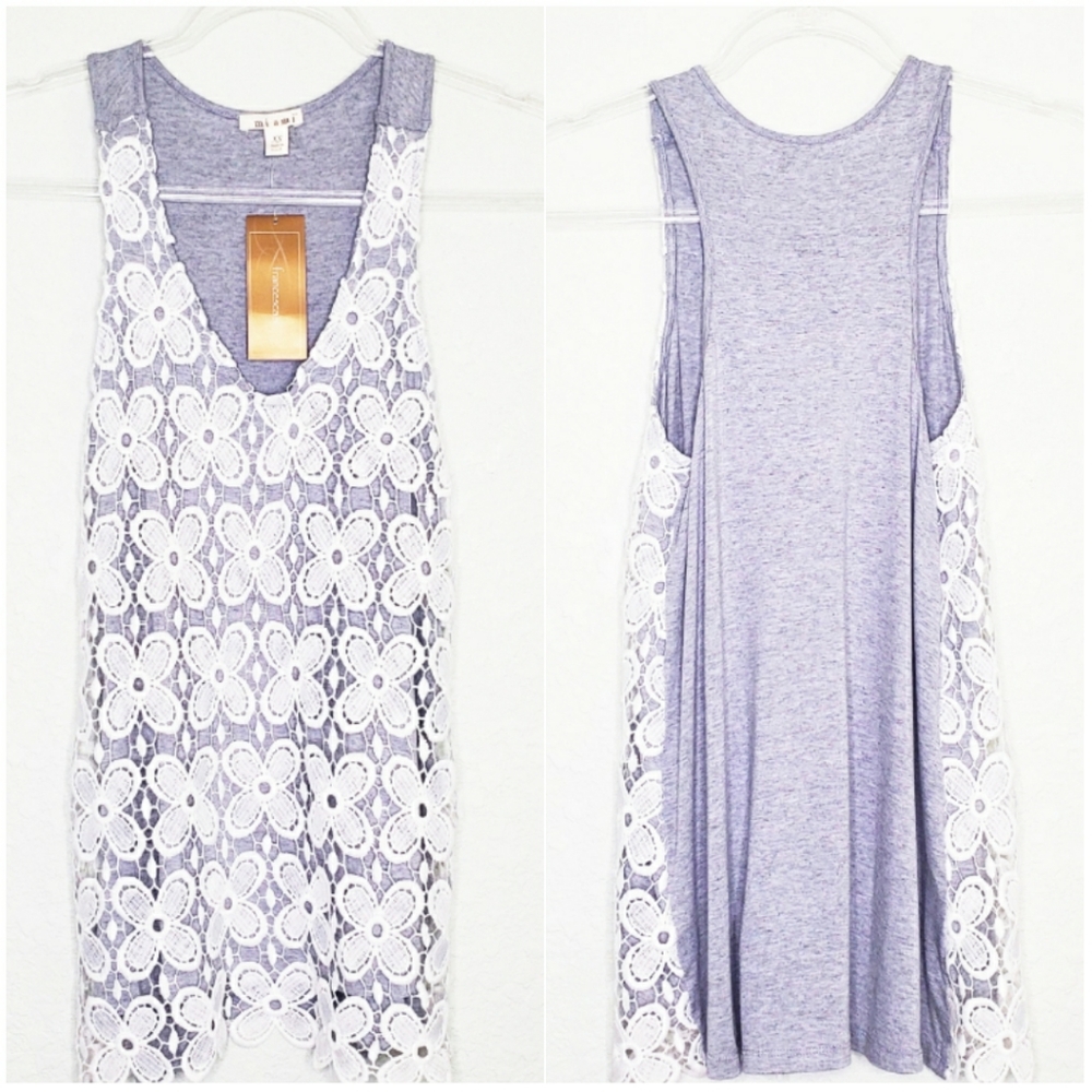 NWT FRANCESCA'S | Crochet Lace Detail Tank Top